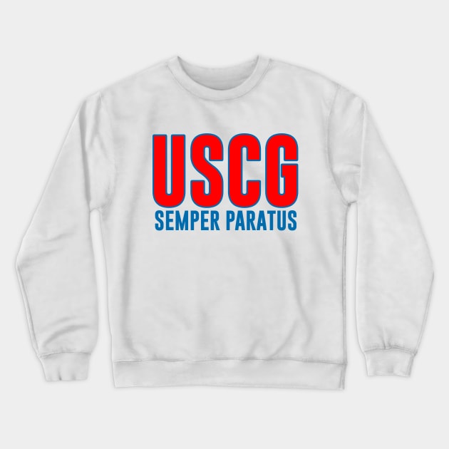 USCG - Semper Paratus Crewneck Sweatshirt by DonnySanders